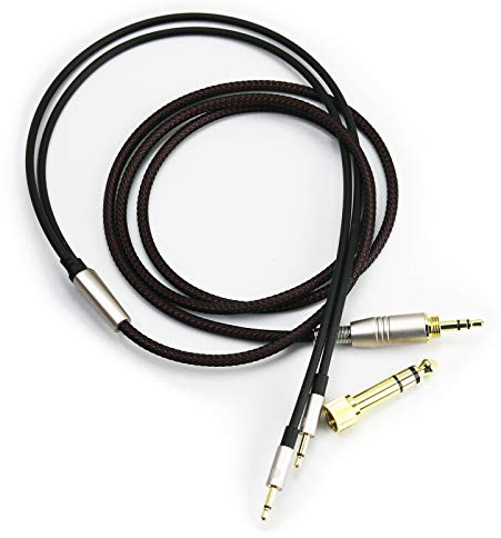 Cavo doppio di ricambio con adattatore da 2,5 mm a 3,5 mm e 6,3 mm, compatibile con cuffie Monolith M1060, M1060C, M565, 1,2 m