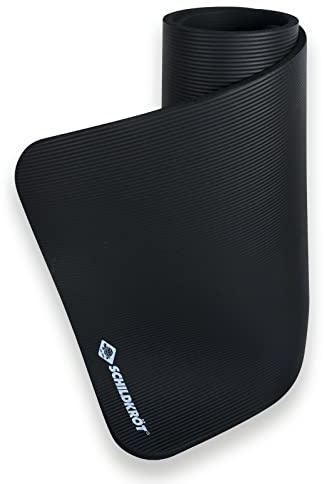 Schildkröt Fitnessmatte, 15 mm, Schwarz, mit Tragegurt, 960160