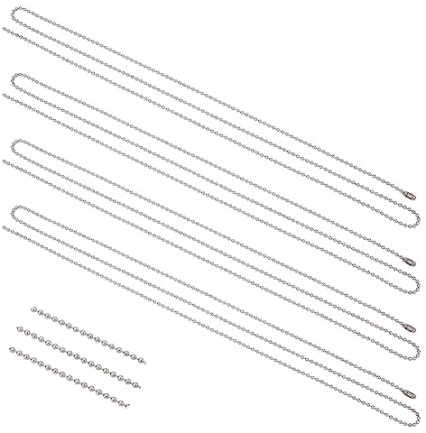 UNICRAFTALE 30 pz 60 cm Collana con Catena A Sfera 304 Catene con Perline A Sfera in Acciaio Inossidabile Diametro 1.5 mm Catena con Collane Catene A Connettore in Metallo per Donne Collana Accessori