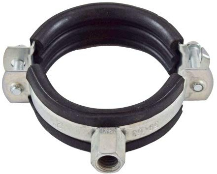 10 Stück - Rohrschelle/Halter/Befestigung •54mm-142mm •Dämmeinlage und Hakenverschluss Größe 59-63 mm