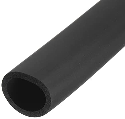 sourcing map Rohrisolierung Schaumstoff 1m Ø40mm Isolierstärke 8mm | Heizungsrohr Verkleidung für Fitnessgeräte, Rohre, Handhaben (Schwarz)
