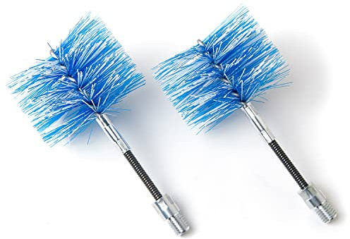 BARETTO Flex | 2 cepillos deshollinadores para la Limpieza de Estufas de pellets | Conducto de Humos Ø 80 + 100 mm | Articulación para Curvas | Conector M12 | 2 uds.