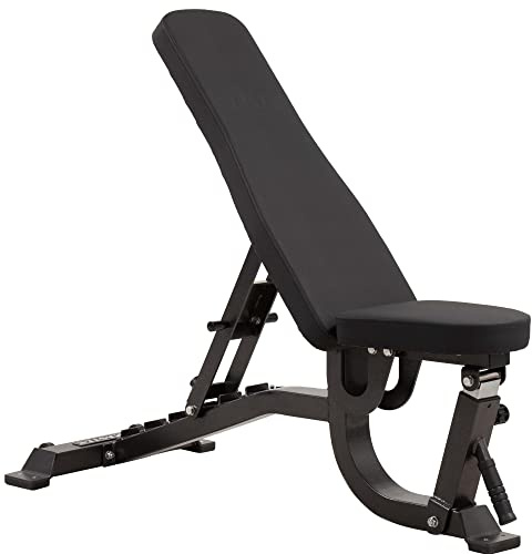 GYM MASTER GM2 Fully Adjustable Flat | Incline | Decline FID Weight Bench - Gunmetal with Nonslip Cushions