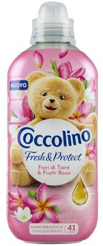 Coccolino Fabric Softener Concentrated Tiare Flowers and Red Fruits, Intense Care Washing Machine Fabric Softener with Pro-Fibre Technology, Format Up to 42 Washes, 1000 ml