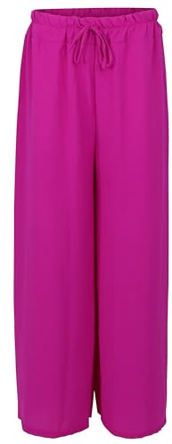 Malito – Damculotte-byxor – palazzobyxor för sommaren – onesize sommarbyxor för strand och vardag – trendiga marlenebyxor 2305 (storlek: 34–42), lila, 34/42 SE