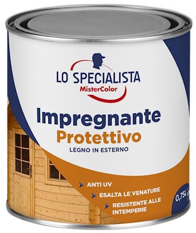 Lo Specialista Mistercolor IMPREGNANTE SOLVENTE, 0,75L, CASTAGNO CHIARO