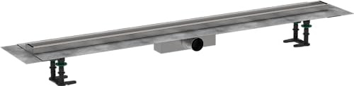 hansgrohe Komplettset Duschrinne RainDrain Compact, befliesbare Abflussrinne 1200mm, Bodenablauf Dusche für Standardinstallation