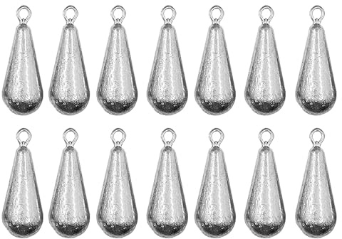 TaoTaoChong Fishing Weights Inline Iron Casting Swivel Raindrop Sinkers