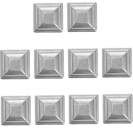 Yardwe 10pcs Square Fence Post Caps Galvanized Protective Covers Post Cap Garden Border Edging