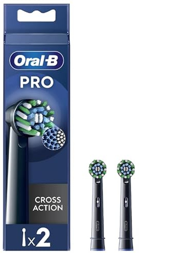 Oral-B Pro Cross Action Black Electric Brush Tips, 4 Stück