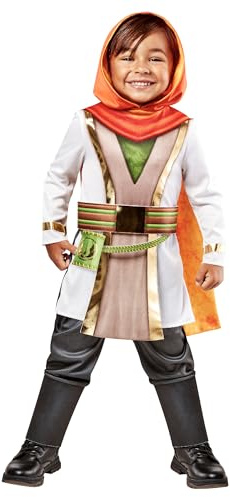 Rubies Kai Brighstar Young Jedi Deluxe kostym för pojkar och flickor, overall med kappa, bälte och handskar, officiell ung Jedi Lucas film för karneval, jul, födelsedag