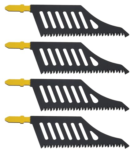 OTOTEC 4 Pièces Lames de Scie Sauteuse à Tige en T 112mm X 32mm X 1.2mm Compatible avec Dewalt Compatible avec Bosch 11 TPI