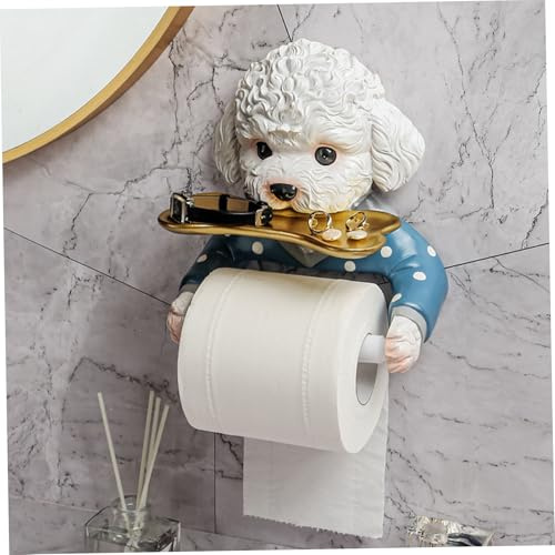 Porte-Toilette drôle, Porte-Rouleau de Papier Toilette en Peluche résine en Peluche, Support de Papier Toilettes à Animaux muraux monté sans percette pour décorations de Salle de Bain