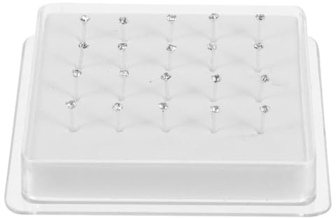 WRITWAA 20 Pezzi Piercing Naso Argento, Borchie Naso Metallo, Gioielli Per, Anelli Donna, Piercing Trasparente