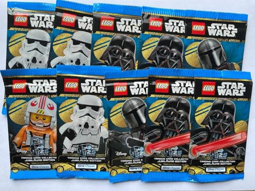 Lego 10x Booster Pack Star Wars 25 Jahre Jubiläums Edition Blue Ocean Sammelkartenspiel 60 Karten - verpackt in Lego Tüte