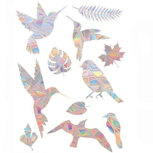 XZTRFB 11PCS/SET/30 * 22cm Bird Rainbow Window Decal se aferra a Las calcomanías de Ventana Anti-colisión para Salvar Las Aves de Las colisiones de Ventanas