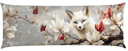 Cuscino Corpo Cuscino Gravidanza 90x30cm, Supporto Total Body Ergonomico, Copricuscini Allattamento e Maternità con Federa Velluto Lavabile, per Schiena, Pancia e Gamb (Jade Orchid Volpe) p-748