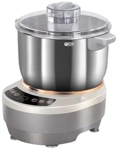 CUTANGELAR Degmixer i rostfritt stål med jäsningsfunktion, erbjuder 5 liter/7 liter kapacitet. Denna elektriska köksmaskin har exakt timing för hembakning, för att tillaga bröd och pizzadeg.(5L)
