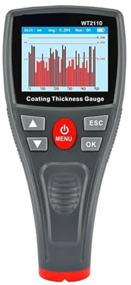Digitales Auto-Film-Eisen-Beschichtungsdickenmessgerät, Farb-LCD, 0-1500um Fe/NFe-Beschichtungsmalerei, Galvanik-Messwerkzeuge, Bluetooth Autolack(WT2110)