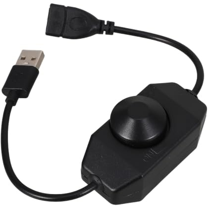 CHICAMPERA Interruptor de Regulador de Brillo para Tiras de Luz USB Ajuste Giratorio y Atenuación Continua, Material Metálico y Goma, Adecuado para Lámparas de Escritorio y Luces Traseras
