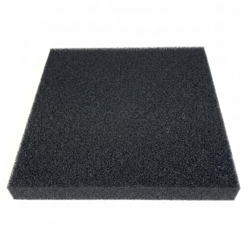 Pondlife Filtermatte für Teichfilter, Filterschaum PPI 20 (mittel), Zuschneidbar, 50x50x3 cm, Schwarz, Offenporiger PU-Filterschwamm für Modul-, Kammer- und Durchlauffilter