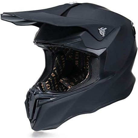 Woljay Motorrad Crossbike Motocross Downhill Enduro Helm Integralhelm Motorradhelm ATV ECE / DOT genehmigt (Matt-Schwarz, XXL)