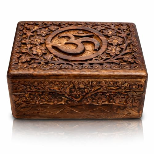 Tolle Geburtstagsgeschenkideen, handgefertigt, dekoratives Schmuckkästchen aus Holz, Schmuck-Organizer, Andenken-Box, Schatztruhe, Schmuckhalter, 15 x 10 cm, Geschenkidee für Männer und Frauen