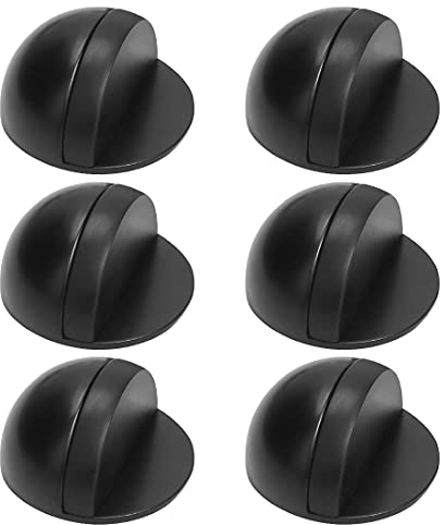 Türstopper selbstklebend, Türstopper boden selbstklebend, Türstopper Boden Selbstklebend, Türstopper Boden Edelstahl, Türstopper Boden Schwer 6 Stück, Türstopper fur Glastüren o Balkontüren, Schwarz