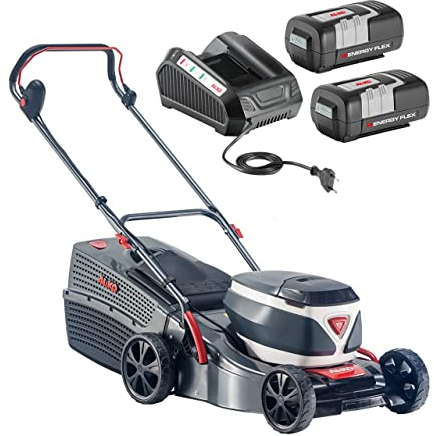 AL-KO Akku-Rasenmäher 42.2 Li Comfort, 42 cm Schnittbreite, Akkufach für bis zu 2 Akkus 36 V Li-Ion (2X Akku und Ladegerät im Lieferumfang), für Flächen bis 800 m², Robustes Stahlblechgehäuse, Grau
