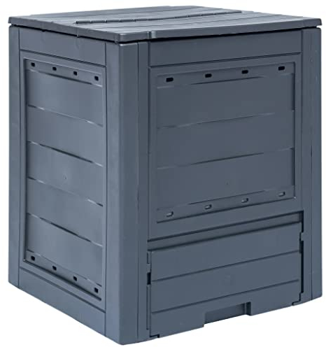 Chusui Compostiera,Compostiera da Giardino,Compostiera da Balcone,Compostiera da Cucina,Compostiera da Giardino 60x60x73 cm 260 L Grigia