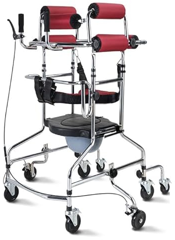 Joyfitness Rollator Gehhilfe für Senioren, Gehbock für Senioren Handbremse,Walker höhenverstellbar mit 8 Lenkrollen für behinderte und verletzte Senioren
