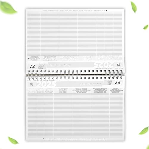 KOCHDIALOG Agenda d'atelier 2025 ou carnet de commandes pour les ateliers comme classeur à anneaux solide. Le livre d'atelier pour les meilleures commandes de rendez-vous et de service pour voiture,