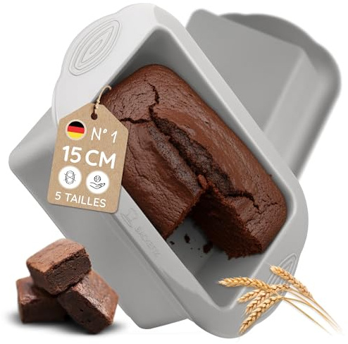 Backefix 15 cm silikonlådform, brödbakform, den ursprungliga silikonbakformen stor, även som kakform – beprövad, livsmedelssäker och miljömedvetet