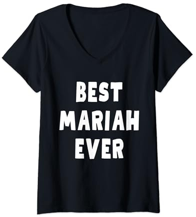 Damen Beste Bester Mariah Zeiten T-Shirt mit V-Ausschnitt