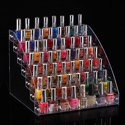 Transparentes Nagellackregal aus Acryl mit 6/7 Schichten, Organizer und Aufbewahrungsbox für Nagellack, großes Fassungsvermögen, Halter für transparente Farbflaschen und Organizer für ätherische Öle