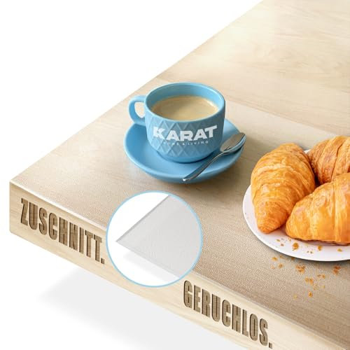 KARAT Transparente Tischfolie mit abgeschrägter Kante - Tischdecke nach Maß, Farbe & Größe wählbar - Folie, Schutzfolie, Tischschutz (Imperial, Transparent mattiert, B:110 x L:40 cm)