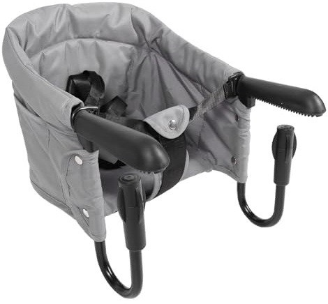 Fast Tischstuhl, Multifunktional, Faltbar, Tragbar, mit Haken für Heimreisen, Praktisch für Eltern, um Sich um Babys zu Kümmern (GRAY)
