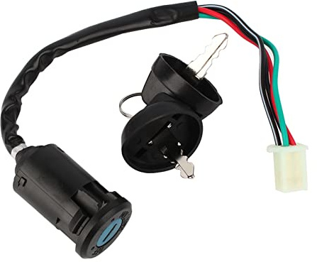 KooingTech Interruttore a chiave di accensione, interruttore di accensione a 4 pin, spina maschio a 4 fili, interruttore di accensione per moto, interruttore di accensione con chiave per ATV e Dirt