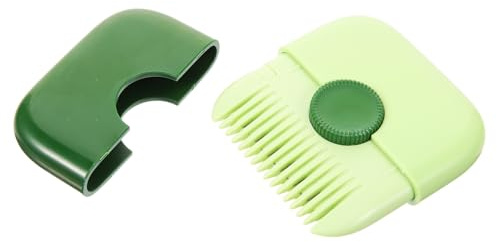 Baluue Pettine per Chioma Verde 2 in 1 Tagliacapelli Manuale per Donne, Rifinitore Doppie Punte in Plastica, Design Semplice, per Uso Esterno e Viaggi