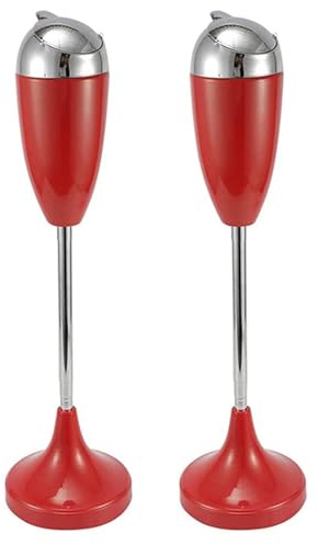 GUODDM 2PCS Aschenbecher Stand, Standaschenbecher Für Drinnen Und Draußen, Standaschenbecher Für Draußen Rostfrei, Standaschenbecher Mit Windfester Abdeckung Für Die Terrasse(Q1)