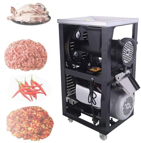 XCSCUK Picadora de Carne eléctrica Comercial Vertical, picadora de Huesos de Esqueleto de Pollo con Chile de 3000 W, para Granjas comerciales de Grandes hoteles