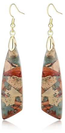 Clearine zierlich elegant Naturstein einzigartig unregelmäßig leicht baumeln Tropfen Ohrringe Schmuck Geschenk für Geburtstag Partei Prom