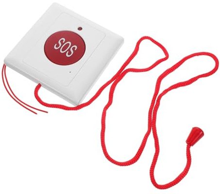 SUPVOX Emergency Call Button for Seniors and Boy Girl with Large Press Surface Compact Wall-mountable Assistance Device for Home Outdoor and Travel Safety Pull Cord Design for Easy Use