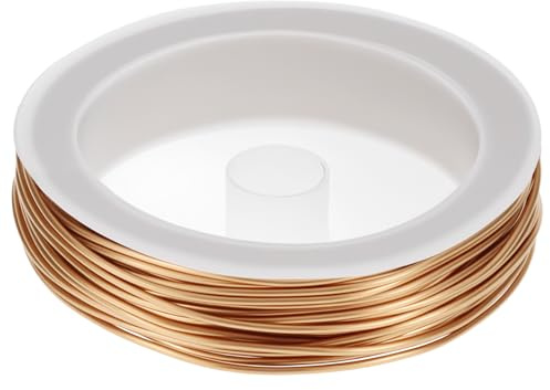 QWORK® Ren T2 koppartråd, Ø 1 mm, 10 m längd, för hobby, elteknik och hantverk