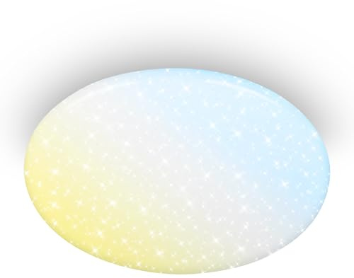 Briloner - Lampara techo con mando a distancia, regulable, luz nocturna, de blanco cálido a frío, lamparas de techo salon, plafones LED, 56 x 10 cm, blanco