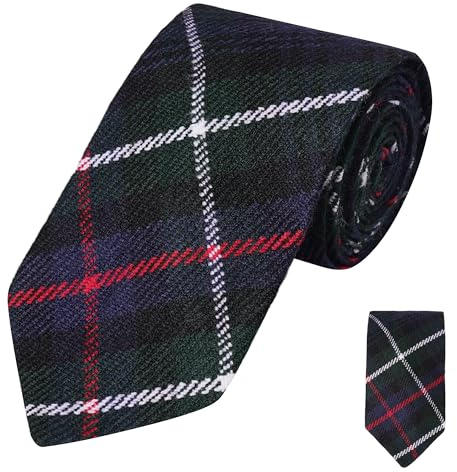 Kilt Loom Men’s Scottish Tartan Necktie – Classic Plaid Tie – Acrylic Wool Dress Tie for Weddings, Formal Events, Highland Wear & Gifts