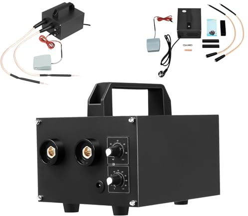 ROGONPDK 6700W Punktschweißgerät Akku | 1600A Profi Battery Spot Welder | Professionelles Batterie Punkt | Tragbar Handspot Schweißmaschine mit 4 Lötstifte & Fußpedal | Schweißdicke: 0.08-0.25mm