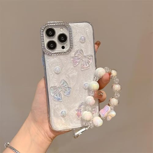 BEENTRYS Funda Brillante para Moto E20 / E30 / E40 Funda,Mariposas Perlas Diamantes Niñas Mujeres Elegante Regalo Suave TPU Delgado Antigolpes Carcasa con Pulsera-Love