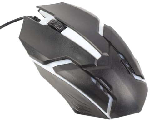 Yctze Jeu RVB Ergonomique avec sensibilité 800/1200 DPI, USB Filaire pour Une Utilisation sur Ordinateur de Bureau et Portable