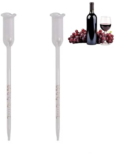 GIONAR Vinómetro para vino, medidor de contenido de alcohol de 0 a 25, medidor de alcohol de cristal, hidrómetro de contenido de alcohol de materiales de alta calidad, para medir el porcentaje de